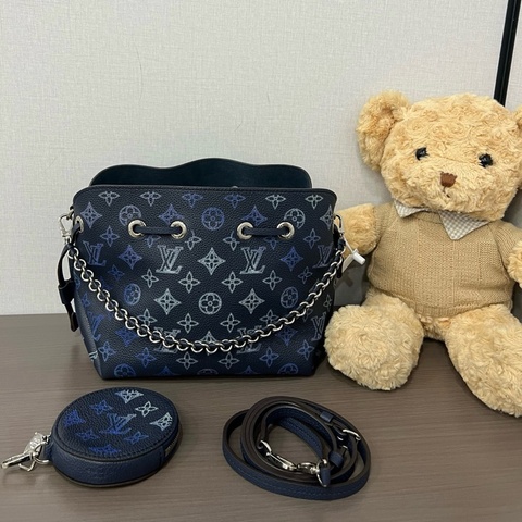 🆕LV/路易威登 Bella月光女神漸變藍子母水桶包手提包肩背包斜挎包 芯片款