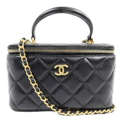 CHANEL 羊皮皮革Vanity Case Top Handle手挽肩背兩用袋