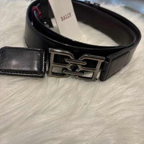 BALLY 經典Logo 素面皮帶