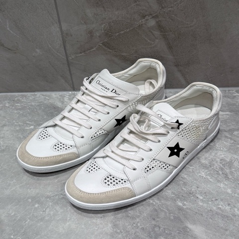 99新 Dior迪奧Star網眼板鞋小白鞋36碼