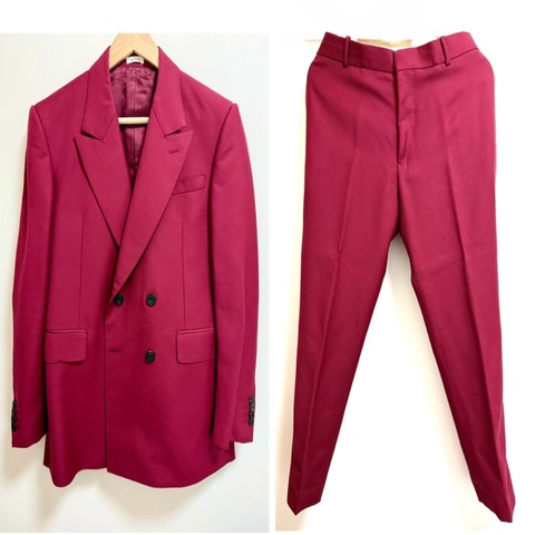 Alexander McQueen Ruby Red double breasted suit 西裝