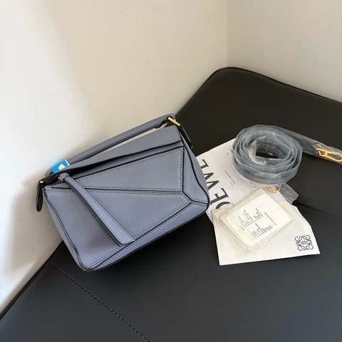 羅意威Loewe puzzle mini 大西洋藍手提包斜挎包 金扣