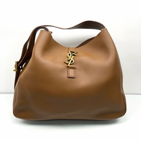 YSL 聖羅蘭 hobo水桶包大號 棕色 尺寸：長30cm 寬13cm 高31cm。