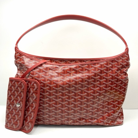 Goyard/戈雅   hobo腋下包 紅色老花 25 年尺寸：32×30