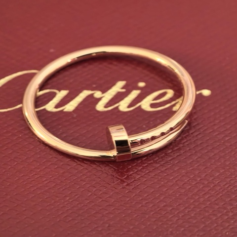 Cartier 卡地亞 釘子 戒指  玫瑰金 58碼 22年