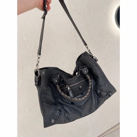 Balenciaga 巴黎世家 機車包 深灰