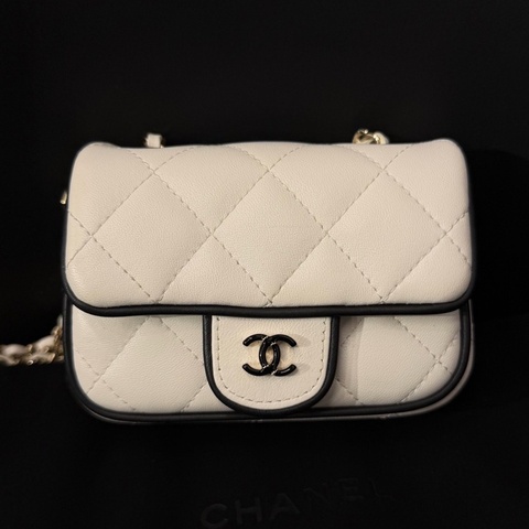 Chanel香奈兒 25P熊貓鏈條單肩斜挎包