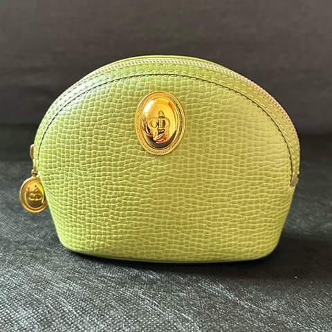 Christian Dior 金蛋皮革多用途袋（散子包／化妝袋/細袋）