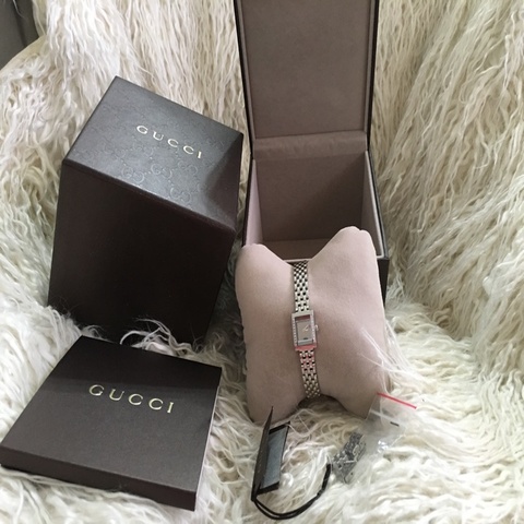 二手 Gucci  G frame 鑲鑽9分克拉