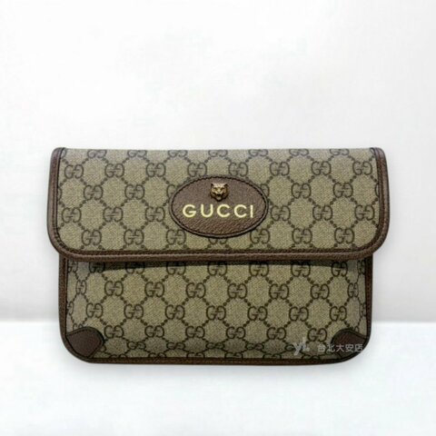 A13400-Gucci GG Supreme虎頭下蓋胸口包493930