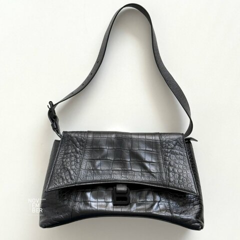 98新✨ Balenciaga 巴黎世家 Downtown So Black 鱷魚紋