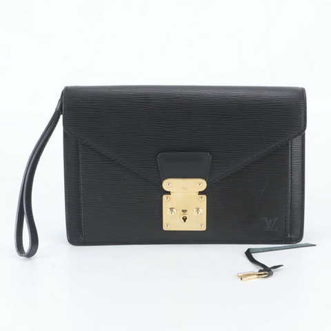 路易威登 Epi Serie Dragonne Pochette M52612 皮革第二包手拿包手拿包男式