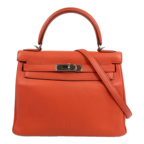 HERMES Togo皮革Kelly 28手挽肩背兩用袋Capucine
