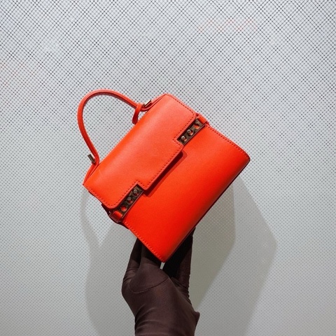 Delvaux Tempte Mini 20cm 桔色 成色98新