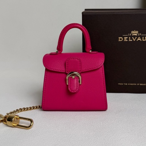 Delvaux德爾沃 紅色mini 零錢包 小掛件包