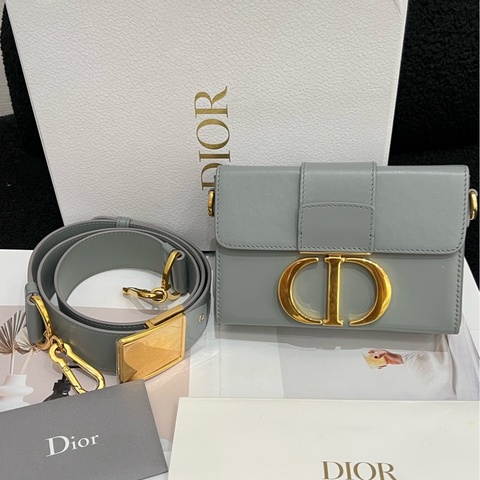 Dior 迪奧 Box 盒子包 藍灰色