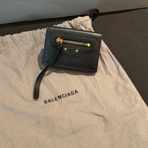 Balenciaga 巴黎世家 機車系列短夾 黑