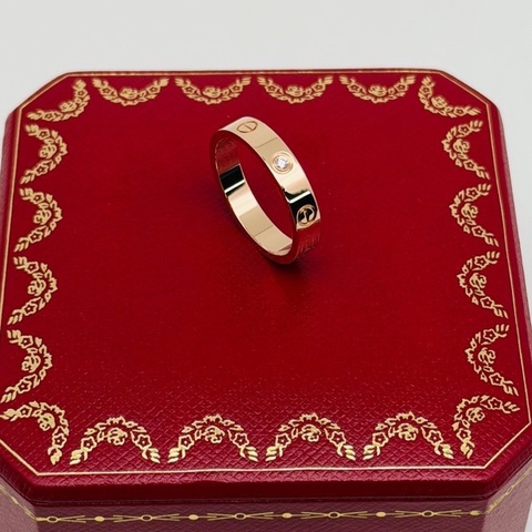Cartier 卡地亞 love 單鑽 一鑽 玫瑰金 戒指 50碼 （有其他尺寸）