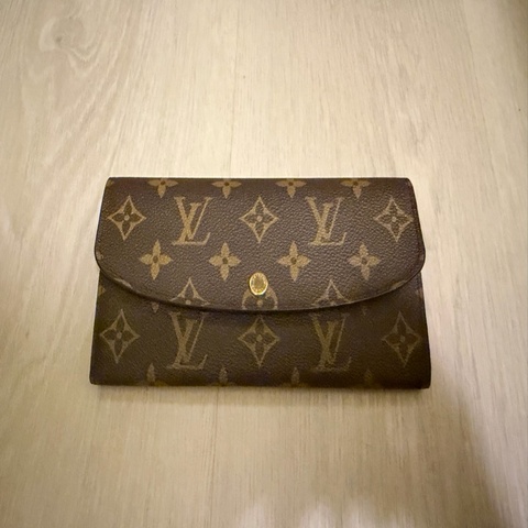 LV老花長夾粉色