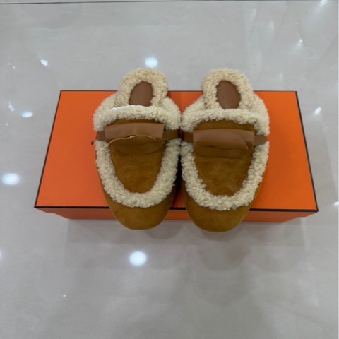愛馬仕HERMES泰迪熊🧸毛毛 Kelly拖鞋