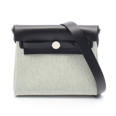 愛馬仕 Herbag Zip Mini 單肩斜背包 G Toile H Hunter Vert moyen SHW
