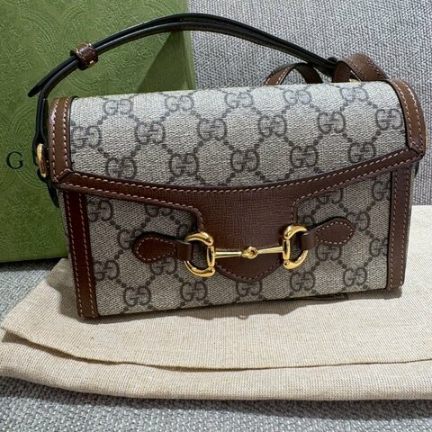 Gucci經典1955馬銜扣Mini 磁扣斜背包