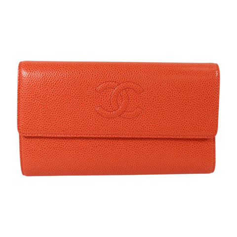 CHANEL 牛皮皮革Timeless CC Flap Long Walle銀扣長錢包