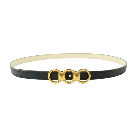 HERMES Epsomp皮革Boucleries Belt 70cm金扣皮帶