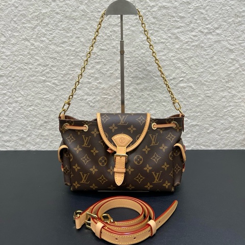 路易威登/Louis Vuitton ODYSSÉE 手袋 奧德賽小號 棕色老花餃子包單肩包斜挎包 金扣