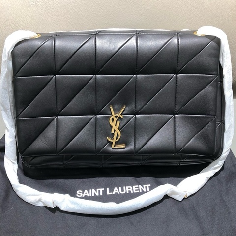 聖羅蘭/Saint laurent JAMIE系列 閒置末使用  黑金 尺寸 33 x 22 x 7.5