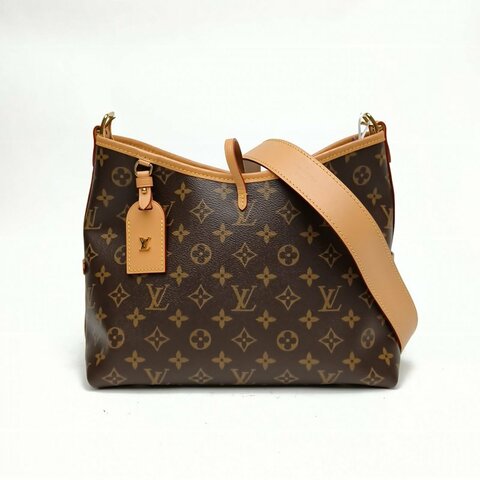 LOUIS VUITTON CARRYALL小號29配子袋老花PVC金扣晶片肩背包