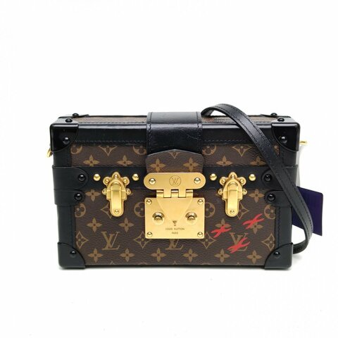 LOUIS VUITTON PETITEMALLE月光寶盒老花PVC金扣晶片肩背包