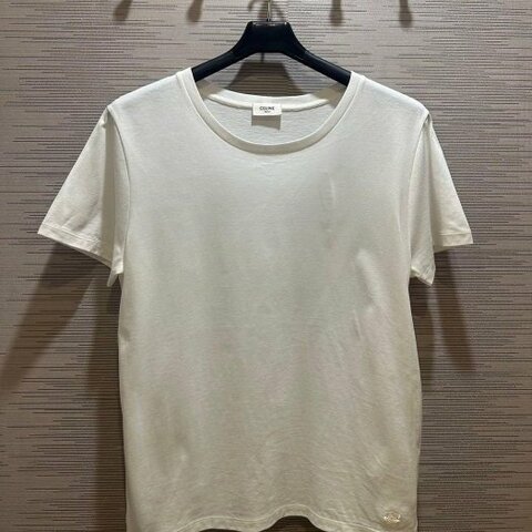 💎Han's house精品服飾💎 CELINE 凱旋門 刺繡 短 T 男女共穿 義大利製 現貨  L