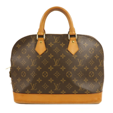 LOUIS VUITTON Monogram Alma金扣手挽袋棕色