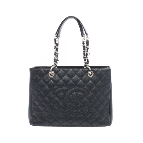 香奈兒 (CHANEL) Matelasse Grand Shopping GST 手提包 A50995 粒面小牛皮 黑色 二手 女士