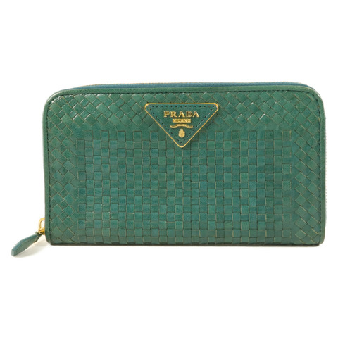 PRADA 牛皮皮革Zipper Long Wallet長錢包