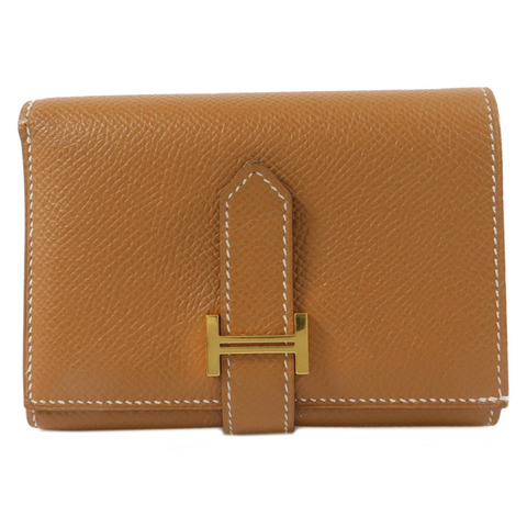 HERMES Epsom皮革Bearn Wallet錢包Gold