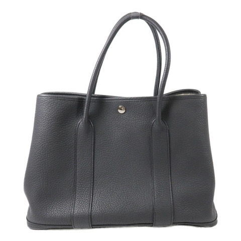 HERMES Negonda皮革Garden Party PM手挽袋Graphite