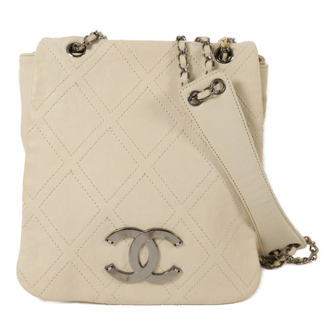 CHANEL 牛皮皮革Diamond Stitch Chain Shoulder鏈帶肩背袋