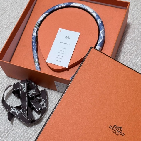 HERMES 愛馬仕 絲巾 髮箍 髮飾 閒置品