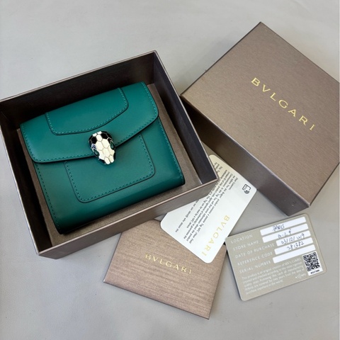 【全新品】寶格麗Bvlgari 蛇頭三折短款錢包短夾