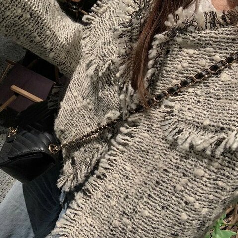 CHANEL 黑金V紋方胖子肩背斜背包 17*13*7 98新配件塵袋保卡