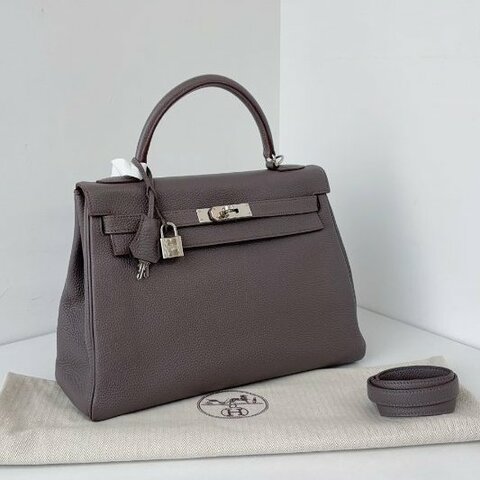 Hermes愛馬仕 Kelly32 灰銀 Togo皮