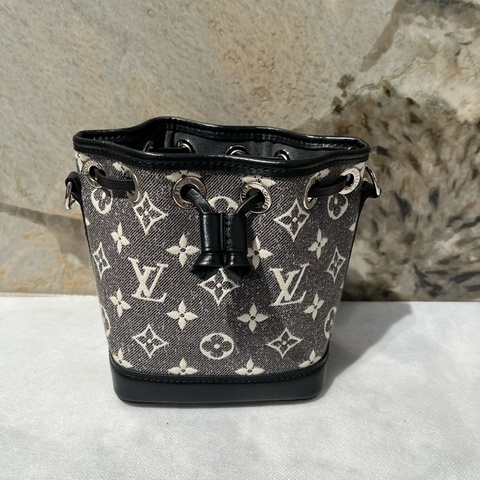Louis Vuitton 黑邊丹寧布Nano 水桶包