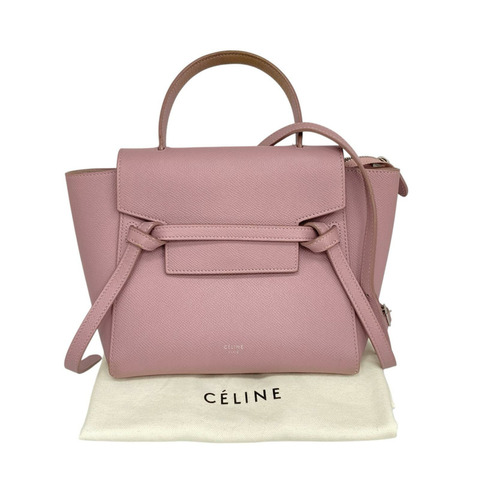 ☆ CELINE 思琳 Pink Calfskin Belt Bag Micro 2 way bag 粉紅色小牛皮兩用袋-267014536