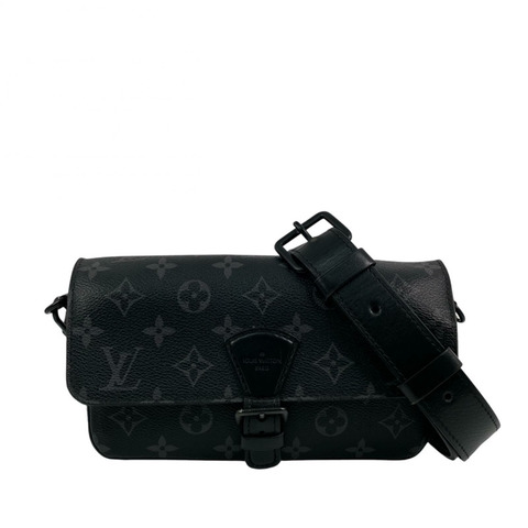 △ LOUIS VUITTON 路易·威登 Black Coated Canvas Monogram Eclipse Montsouris Wearable Wallet Shoulder Bag 黑色塗層帆布經典老花肩背包 M83567-267014352