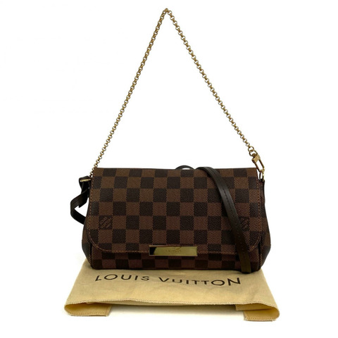 △ LOUIS VUITTON 路易·威登 Brown Coated Canvas Damier Favorite PM 2 way bag 啡色塗層帆布經典格紋兩用袋 N41276-267014150