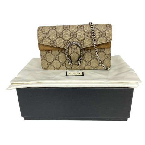 ☆ GUCCI 古馳 Beige Coated Canvas GG Monogram Shoulder Bag 淺褐色塗層帆布GG經典花紋肩背包 476432-267015270