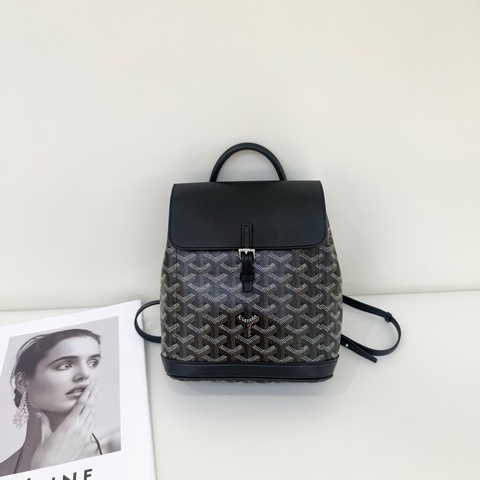 戈雅/Goyard 黑色 ALPIN mini 雙肩包手提包
