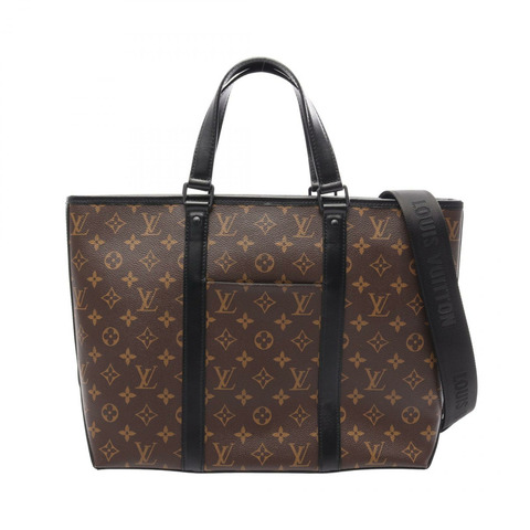 路易威登 Weekend Tote PM 單肩手提包 M45734 Monogram macassar 二手 LV